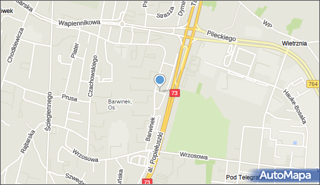 Kielce, Brzoskwiniowa, mapa Kielc