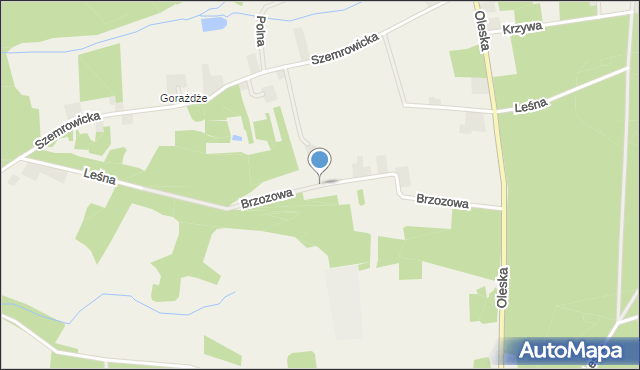 Kocury gmina Dobrodzień, Brzozowa, mapa Kocury gmina Dobrodzień