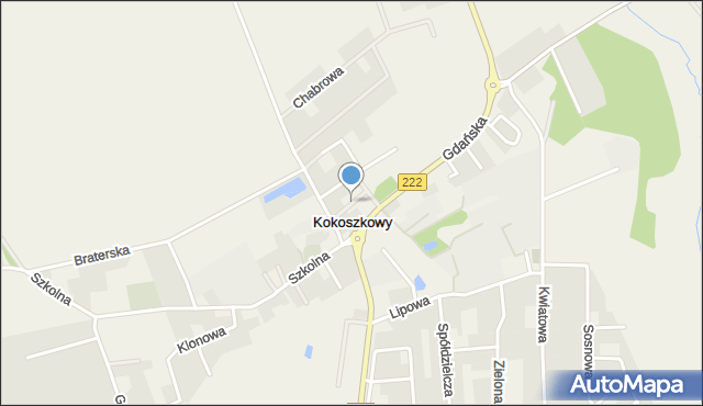 Kokoszkowy, Brzozowa, mapa Kokoszkowy