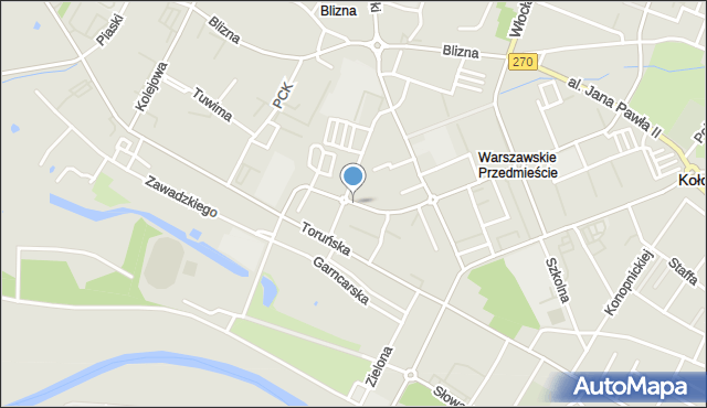 Koło, Broniewskiego Władysława, mapa Koło