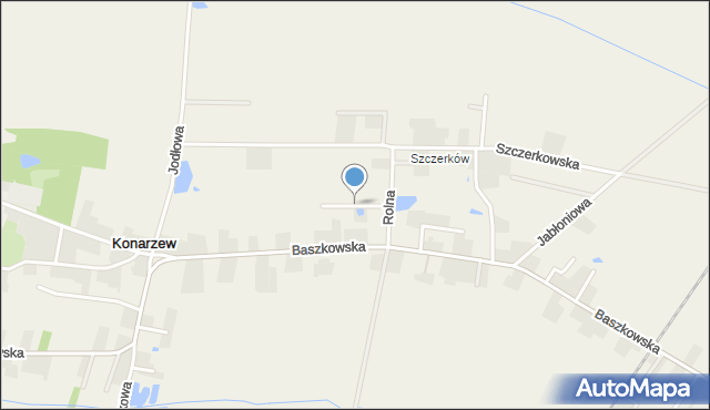 Konarzew gmina Zduny, Brzoskwiniowa, mapa Konarzew gmina Zduny