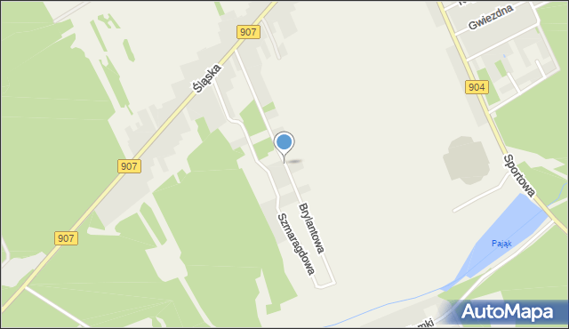 Konopiska powiat częstochowski, Brylantowa, mapa Konopiska powiat częstochowski