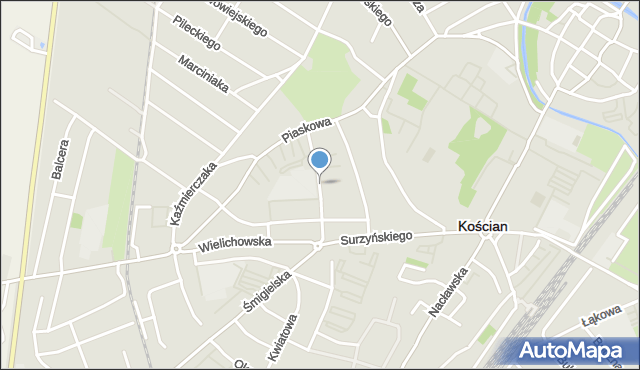 Kościan, Broniewskiego Władysława, mapa Kościan