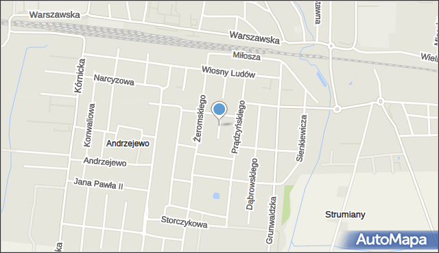 Kostrzyn powiat poznański, Broniewskiego Władysława, mapa Kostrzyn powiat poznański