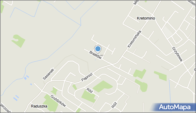 Koszalin, Bratków, mapa Koszalina