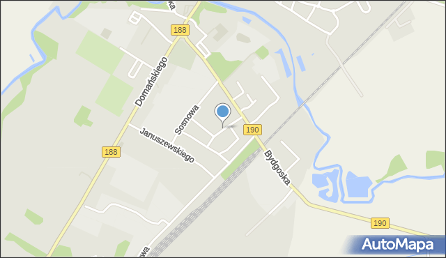 Krajenka, Brzozowa, mapa Krajenka