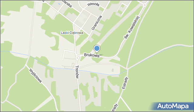 Laski gmina Izabelin, Brukowa, mapa Laski gmina Izabelin