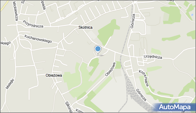 Libiąż, Brzozowa, mapa Libiąż
