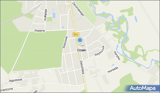 Lidzbark, Broniewskiego Władysława, mapa Lidzbark