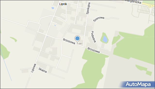 Lipnik gmina Stargard, Brzozowa, mapa Lipnik gmina Stargard