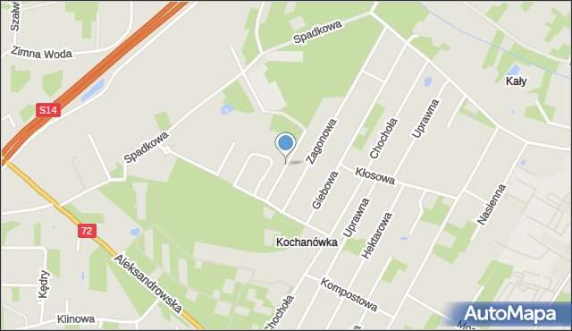 Łódź, Bruzdowa, mapa Łodzi