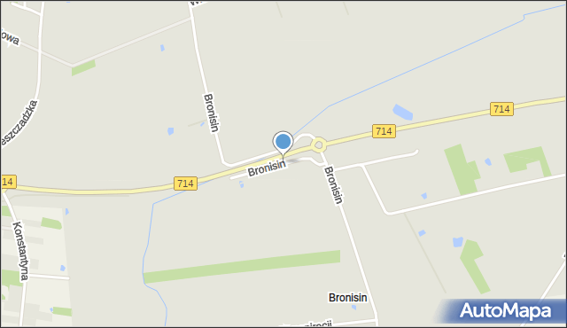 Łódź, Bronisin, mapa Łodzi