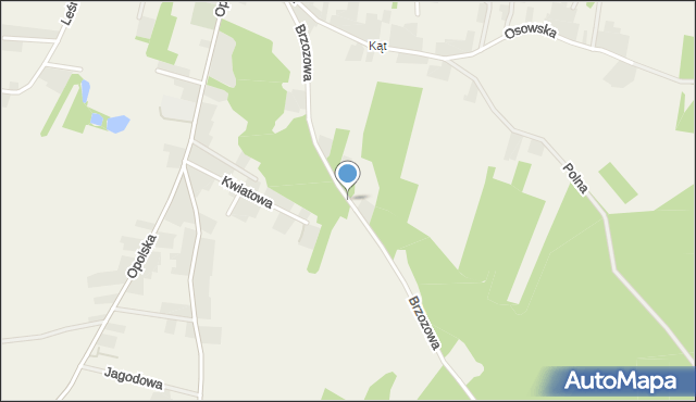 Łubniany, Brzozowa, mapa Łubniany