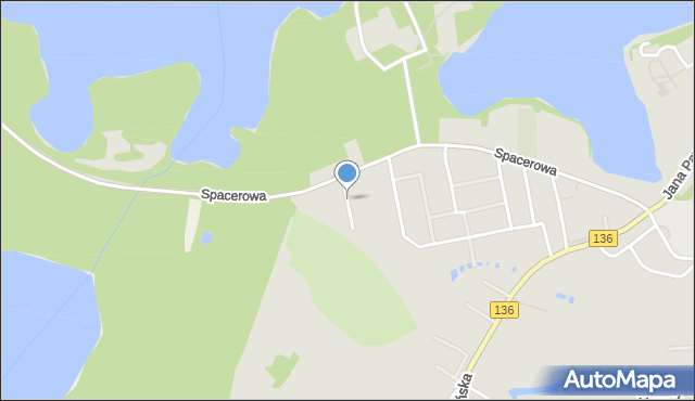 Lubniewice, Brzozowa, mapa Lubniewice