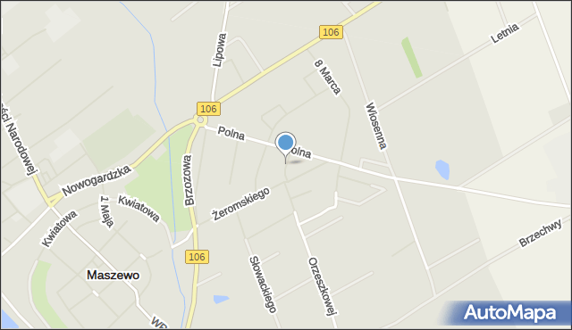 Maszewo powiat goleniowski, Broniewskiego Władysława, mapa Maszewo powiat goleniowski