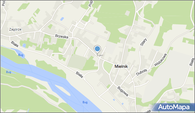 Mielnik powiat siemiatycki, Brzeska, mapa Mielnik powiat siemiatycki