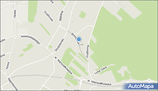 Mława, Brzozowa, mapa Mława