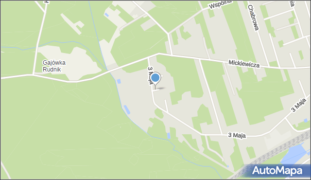 Mrozy powiat miński, Brzozowa, mapa Mrozy powiat miński