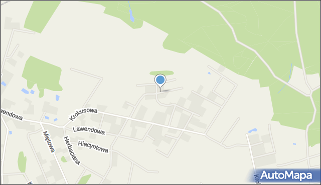 Nikielkowo, Brzoskwiniowa, mapa Nikielkowo