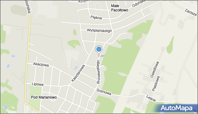 Nowe Miasto Lubawskie, Broniewskiego, mapa Nowe Miasto Lubawskie