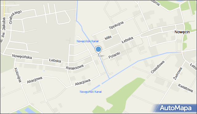 Nowęcin, Brańska, mapa Nowęcin