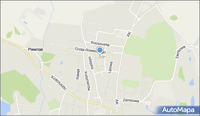 Nowogard, Brzozowa, mapa Nowogard