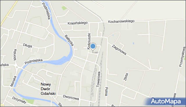 Nowy Dwór Gdański, Brzechwy Jana, mapa Nowy Dwór Gdański