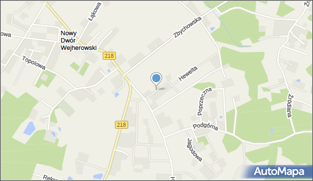 Nowy Dwór Wejherowski, Brzozowa, mapa Nowy Dwór Wejherowski