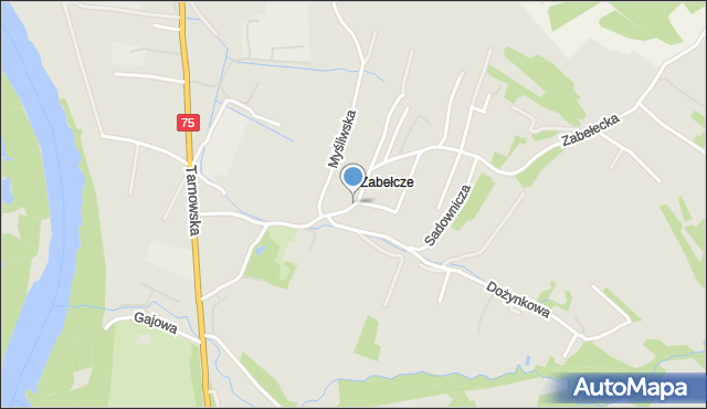 Nowy Sącz, Brzozowa, mapa Nowego Sącza