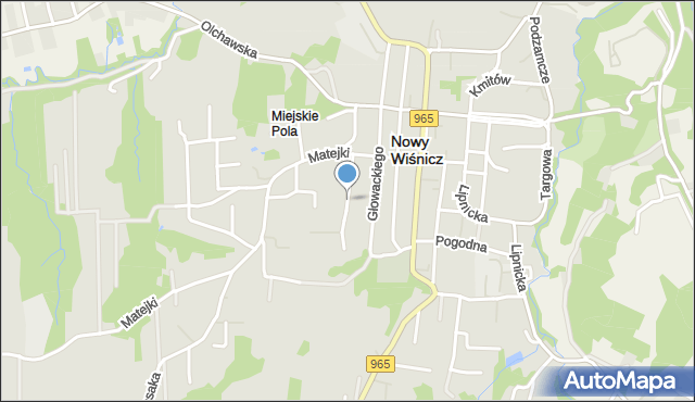 Nowy Wiśnicz, Brzękowskiego Jana, mapa Nowy Wiśnicz