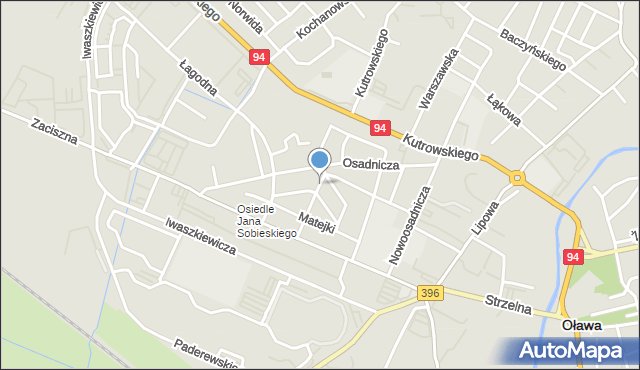 Oława, Braci Gierymskich, mapa Oława