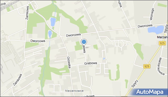 Ornontowice, Brzozowa, mapa Ornontowice