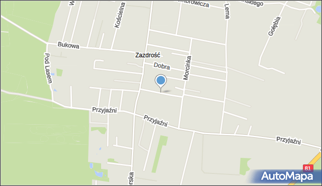 Orzesze powiat mikołowski, Broniewskiego, mapa Orzesze powiat mikołowski