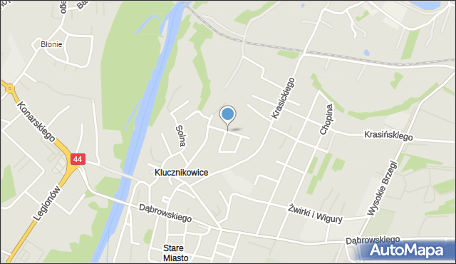 Oświęcim, Brzechwy Jana, mapa Oświęcimia