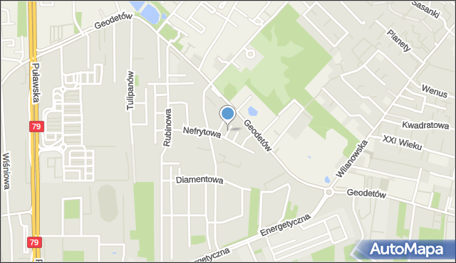 Piaseczno, Brylantowa, mapa Piaseczno