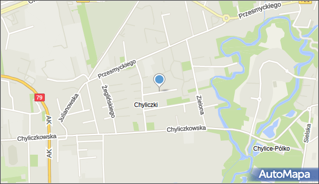 Piaseczno, Brzezińska, mapa Piaseczno