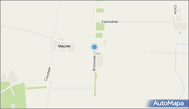 Platerów, Brzozowa, mapa Platerów