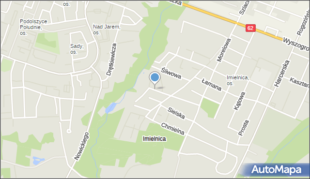 Płock, Brzoskwiniowa, mapa Płock