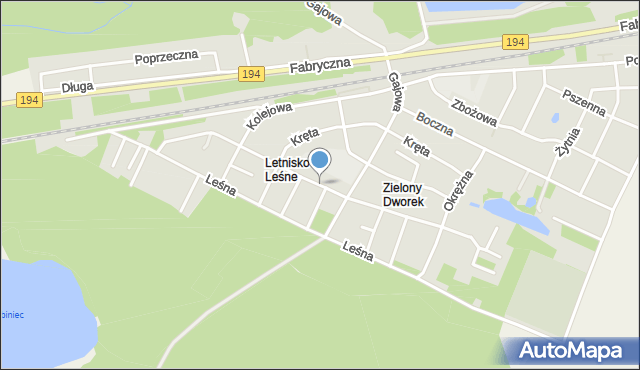 Pobiedziska, Brzozowa, mapa Pobiedziska