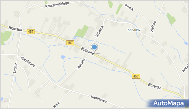 Popielów powiat opolski, Brzeska, mapa Popielów powiat opolski