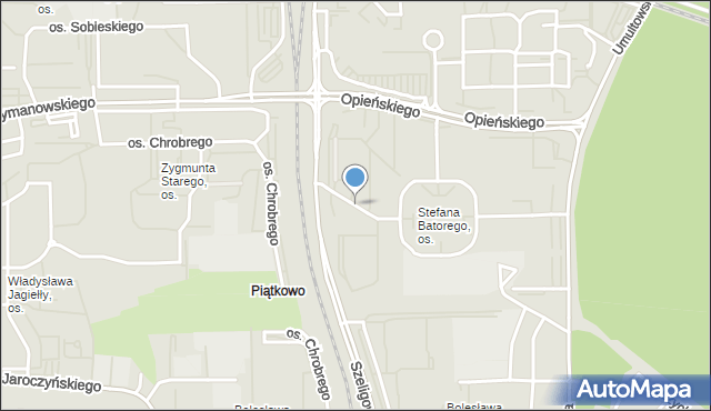 Poznań, Braille'a Ludwika, mapa Poznania