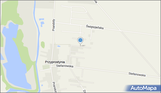 Przyprostynia, Brzoskwiniowa, mapa Przyprostynia