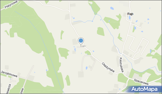 Rąb, Brzozowa, mapa Rąb