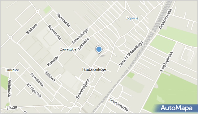 Radzionków, Brzechwy Jana, mapa Radzionków