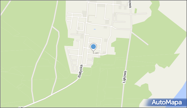 Rowy gmina Ustka, Brzozowa, mapa Rowy gmina Ustka