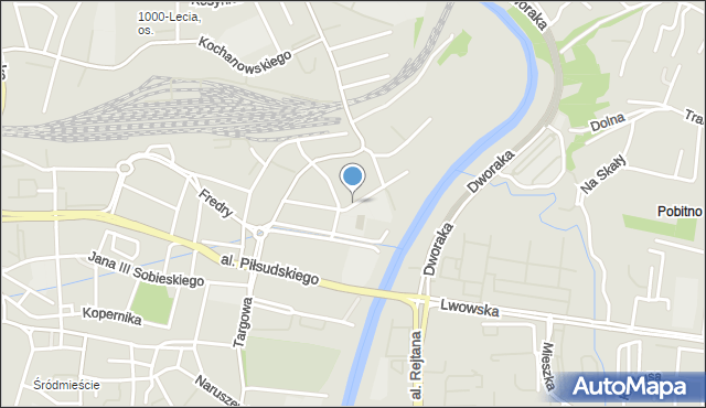 Rzeszów, Braci Śniadeckich Jana i Jędrzeja, mapa Rzeszów