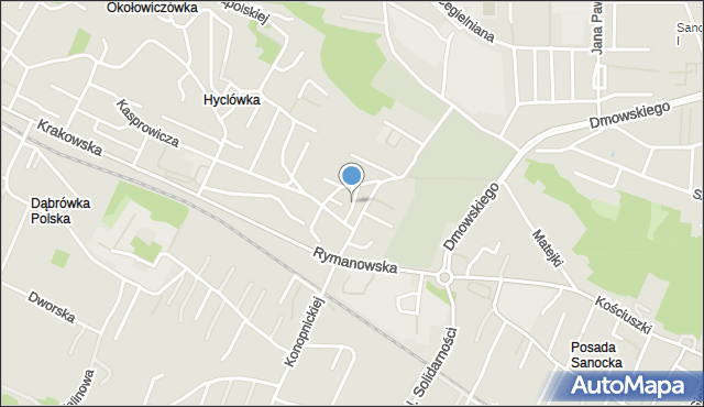 Sanok, Broniewskiego Władysława, mapa Sanok