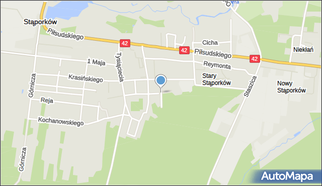 Stąporków, Brzechwy Jana, mapa Stąporków