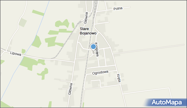 Stare Bojanowo, Brzozowa, mapa Stare Bojanowo
