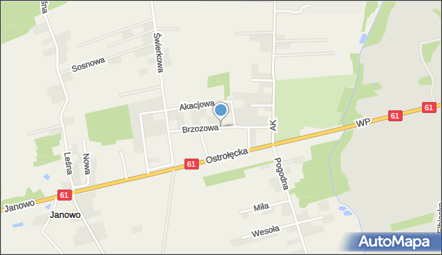 Stare Kupiski, Brzozowa, mapa Stare Kupiski